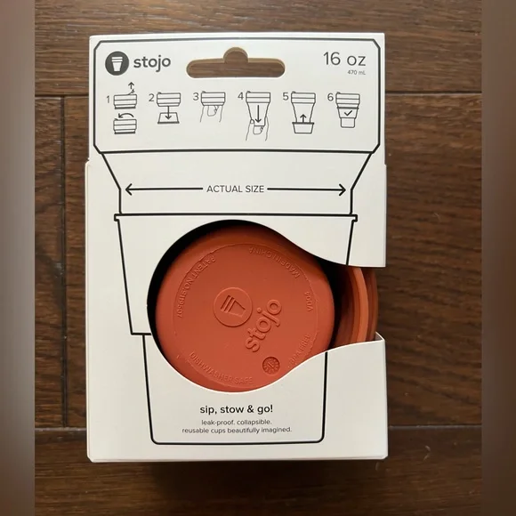 Stojo Collapsible Cup 16oz. - Nutmeg - Picture 2 of 6